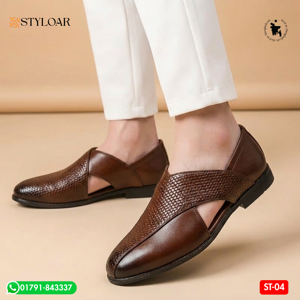 100% Original Leather Premium Quality Men’s Kabli Shoe ST-04