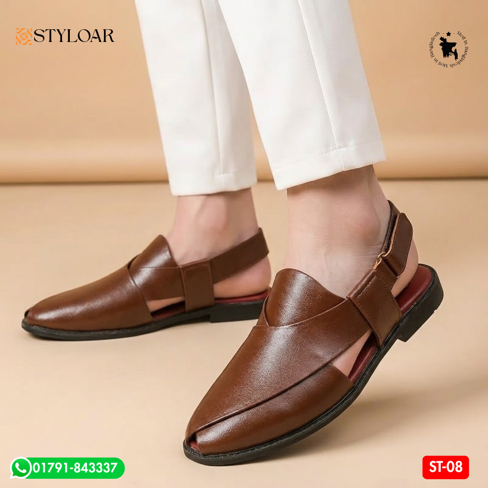 100% Original Leather Premium Quality Men’s Kabli Shoe ST-08