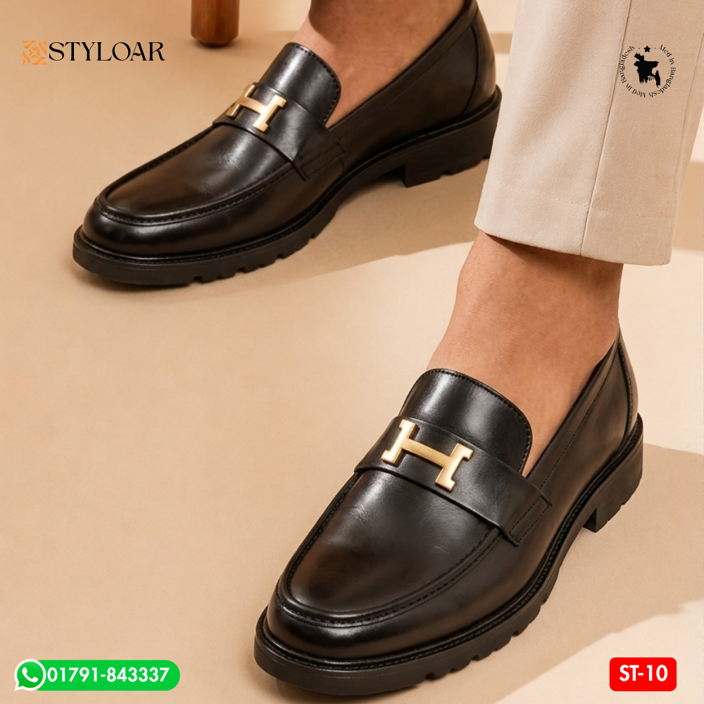100% Original Leather Premium Quality CHUNKY SHOE BLACK